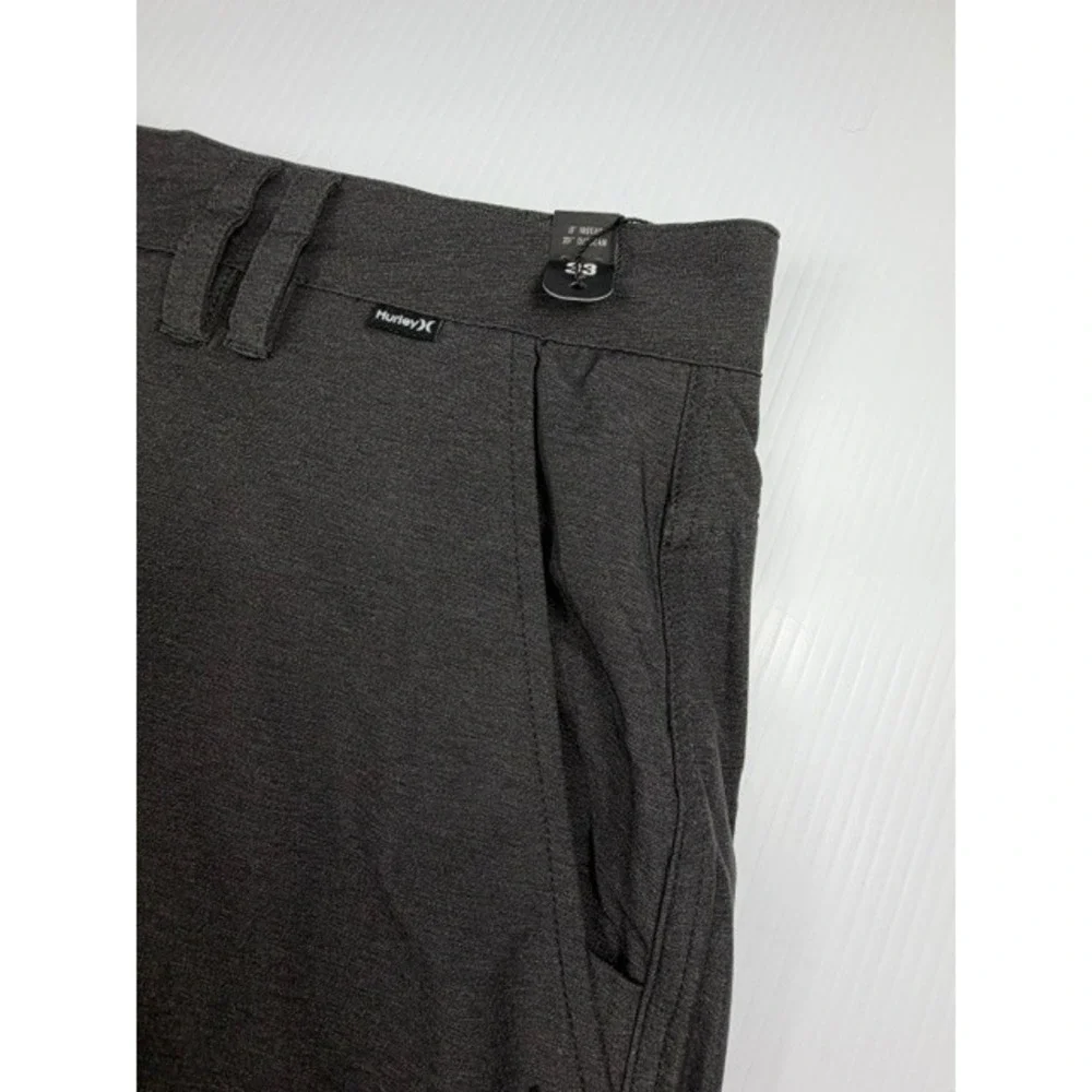 Hurley Shorts Mens 33 Phantom Static Walkshorts Black Grey Stretch Gorpcore